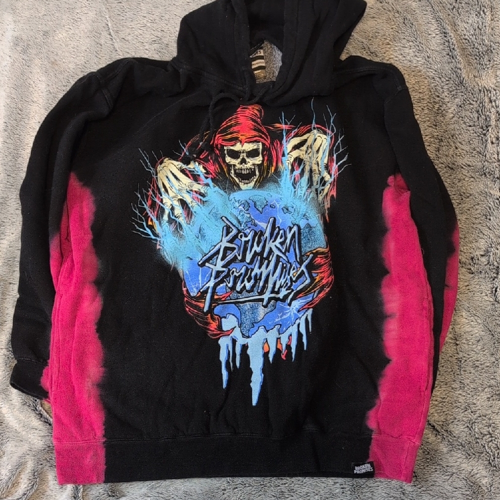 Broken Promises Black and Red Men's Hoodie
